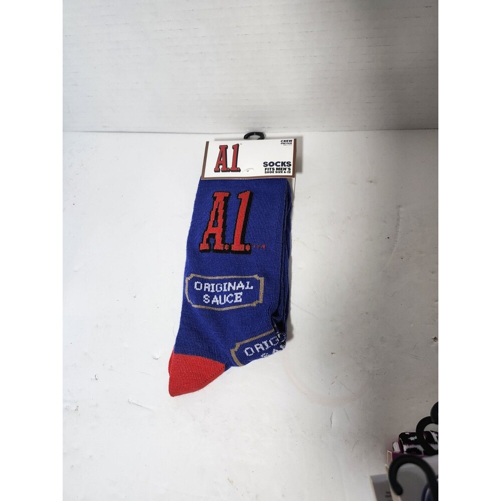 A.1. Steak Sauce Crew Socks Size 6-12